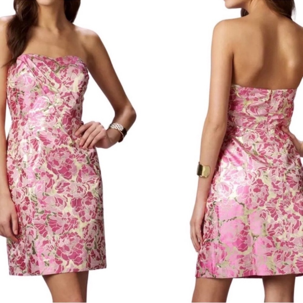 Lilly Pulitzer Pink Strapless Dress